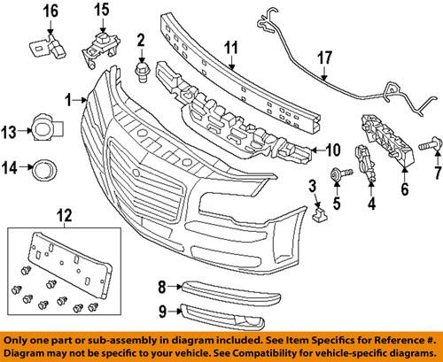 Chrysler oem 5182392ab front bumper-bezel