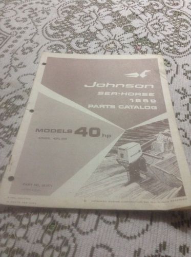 1969 johnson sea horse 40 hp outboard boat motor parts catalog,