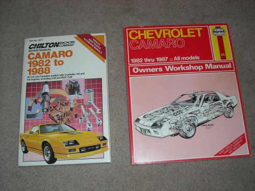 Workshop repair manuals, chevrlolet camaro &#039;82 thru &#039;87