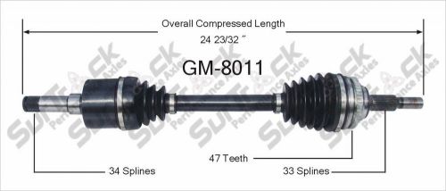 Surtrack gm8011 left new cv complete assembly