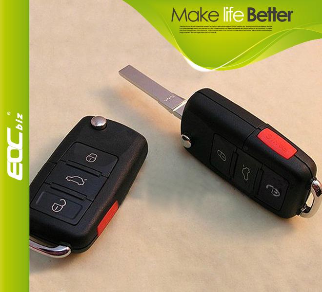 B0243 folding remote key shell for vw bora polo 3 buttons no chip