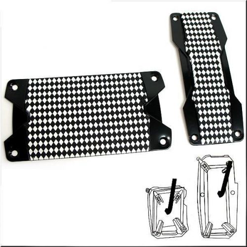 Car automatic transmission pedals alloy black white x 2 pieces