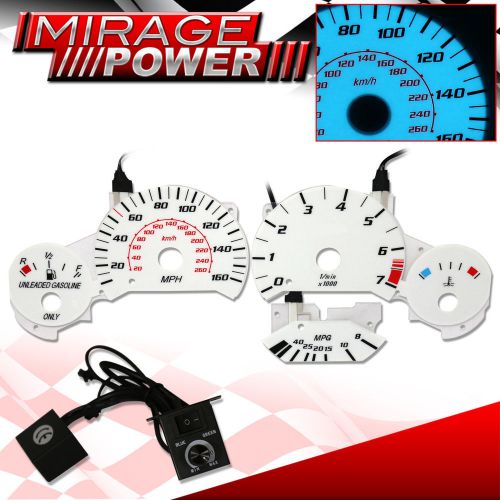 White face indiglo gauge glow racing upgrade 7k rpm for 1992-1998 bmw e36