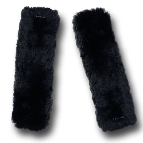 Zento deals soft faux sheepskin seat belt black shoulder pad- 2 pack