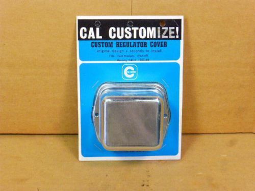 Vintage cal custom voltage regulator cover chrome nos mib 63-68 ford mercury #2