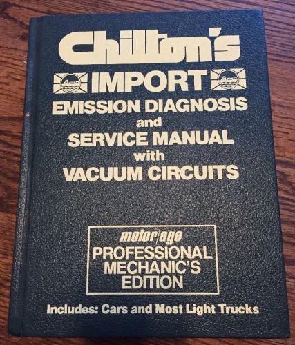 1970-1983 chilton&#039;s import service manual with emission and vacuum cars trucks