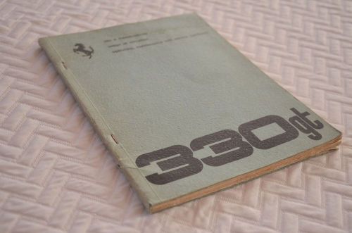 Original ferrari 330 gt operating maintenance service owner manual workshop book