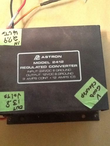 Astron model 2412 regulated converter 24 volt/12 volts