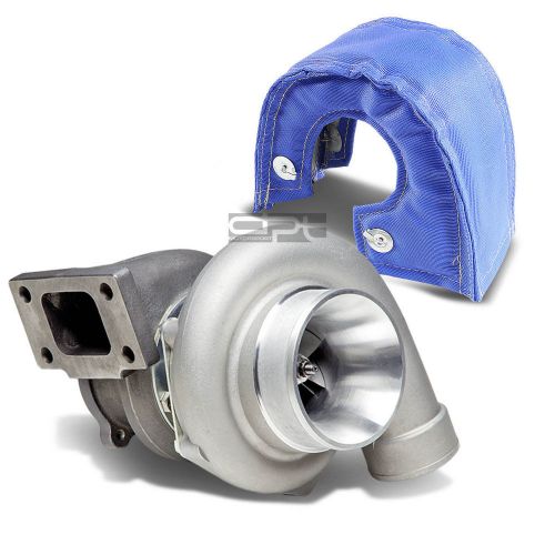 Gt35 t3 ar.70 downpipe float bearing turbo/turbocharger upgrade+blue hot blanket