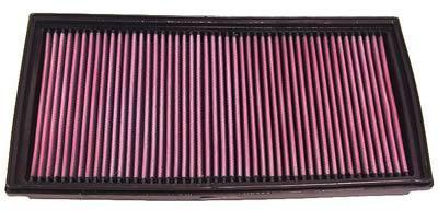 K&n air filter element rectangular cotton gauze red volkswagen jetta 33-2128