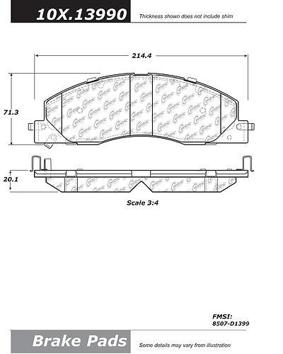 Centric 106.13990 brake pad or shoe, front