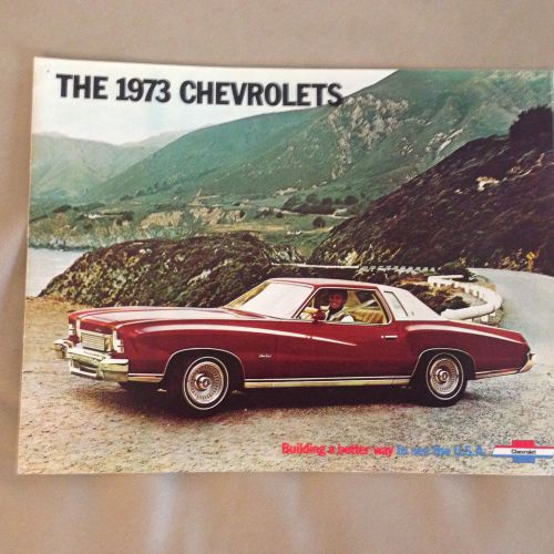Original 1973 chevrolet full line sales brochure corvette chevelle monte carlo