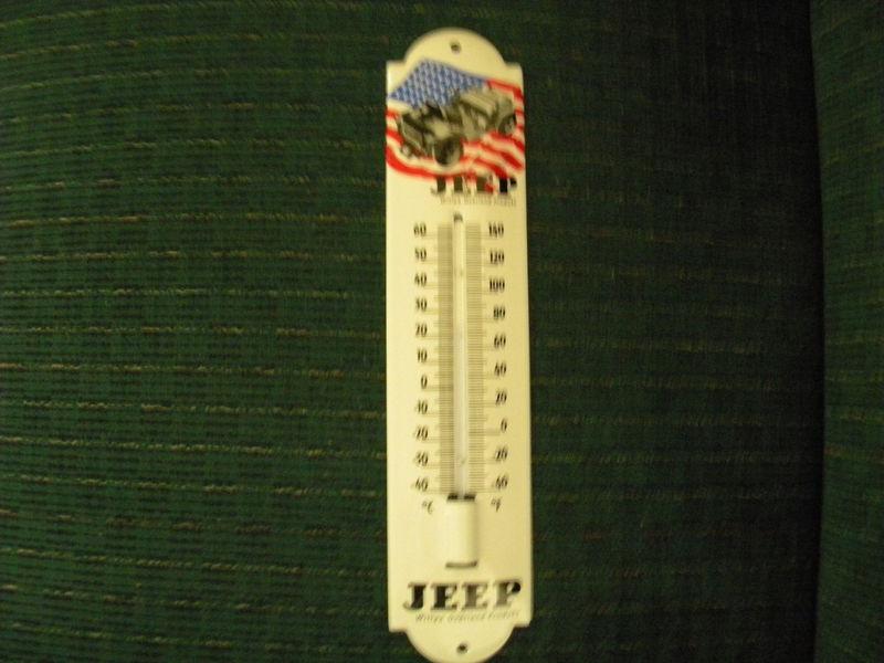  jeep porcelain wall service thermometer sign garage man cave gift