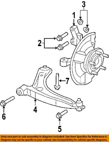 Mopar oem 6104240aa front suspension-lower control arm front bolt