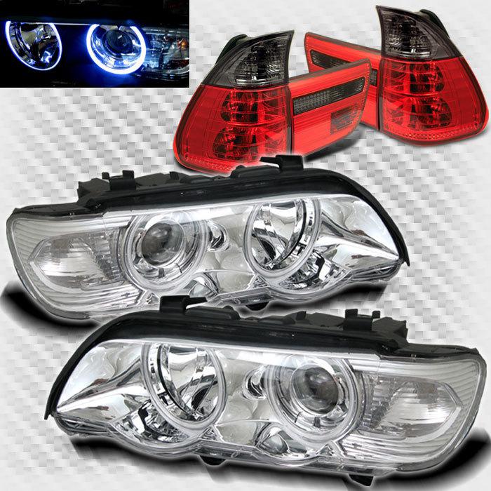 2001-2003 bmw x5 e53 projector headlights+tail lights lamp head light set pair