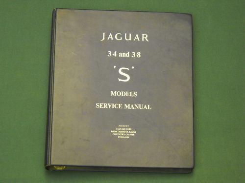Jaguar 3.4 3.8 's' models service manual clean original