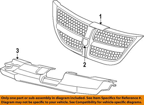 Dodge oem 4725546aa grille-medallion