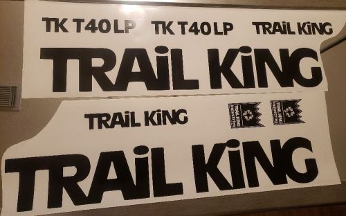 Trail king tk t40lp decal set 8 decals  black best usa