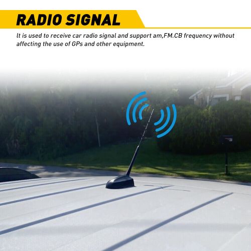 11&#034; antenna black mast power radio am/fm for ford explorer 2011-2020 exc