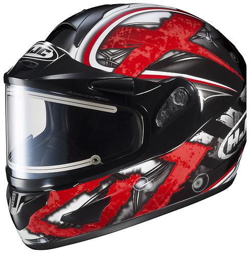 Hjc cl-16 shock snow helmet electric shield red black xsmall