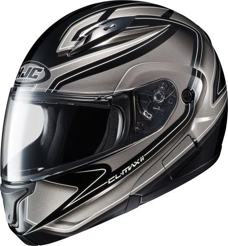 Hjc cl-max2 zader black/silver/white full-face motorcycle helmet size xlarge