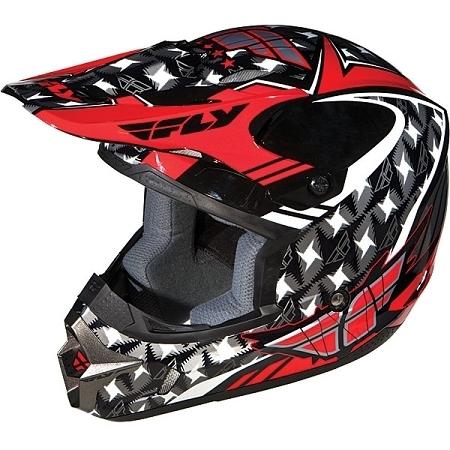 Fly kinetic flash red/black offroad helmet large  73-3472l