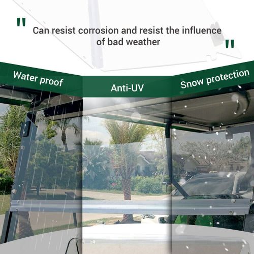 Fold down clear golf cart windshield windscreen for club car precedent 2004 - up