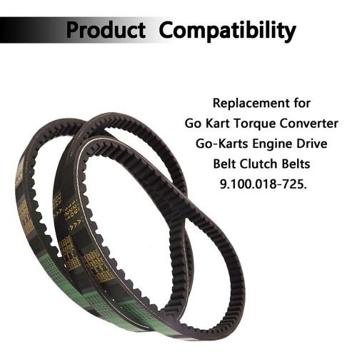 Reliable and efficient 3 piece drive belt set for go kart torque converter