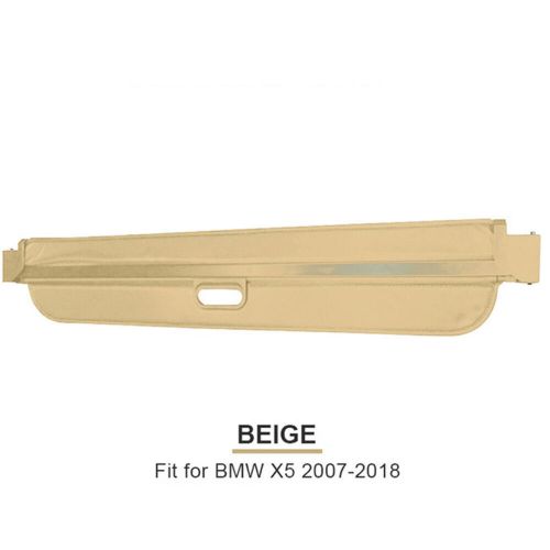 Beige trunk cargo cover for bmw x5 e70 f15 2007-2018 security shade retractable