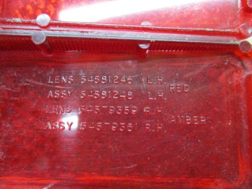 4 vintage lucas l824 red rh lh side markers blinkers  ae3