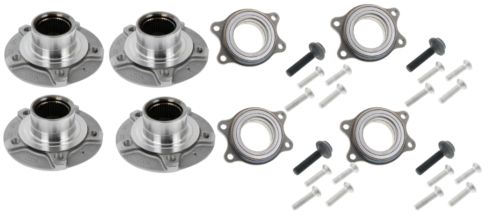 Front &amp; rear wheel hubs w/ 4x bearings l+r for porsche macan (2015-2018)