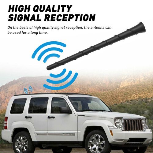 Universal 8&#034; antenna am fm radio black for motorcycles cars street rods boats us