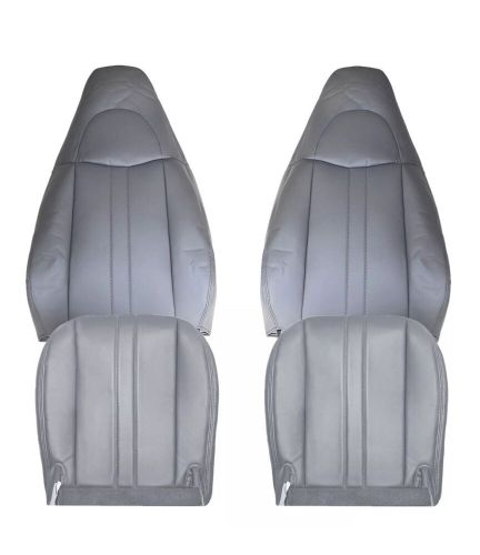 For 2003-2014 chevy express &amp; gmc savana driver &amp; passenger seat cover dark gray