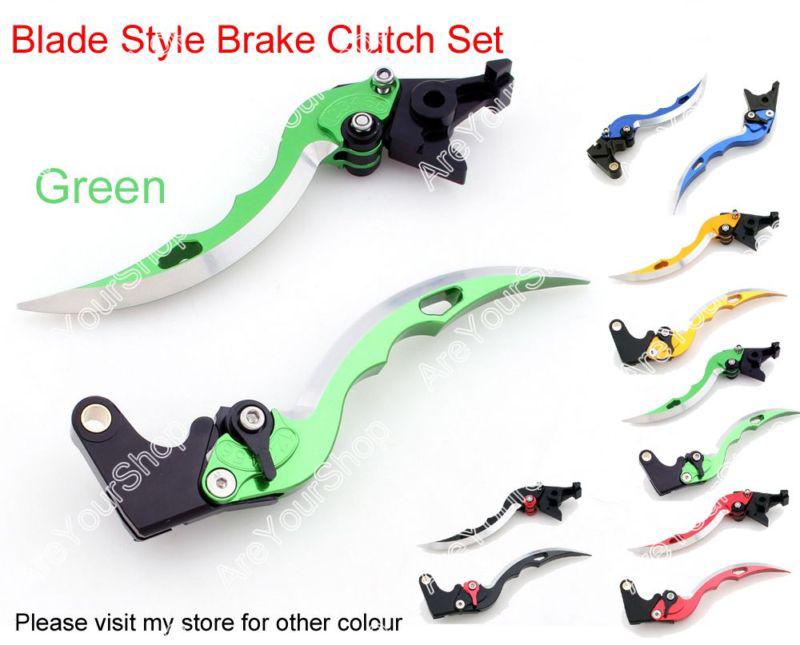 Racing blade brake clutch levers for suzuki hayabusa/gsxr1300 2008-2013 green