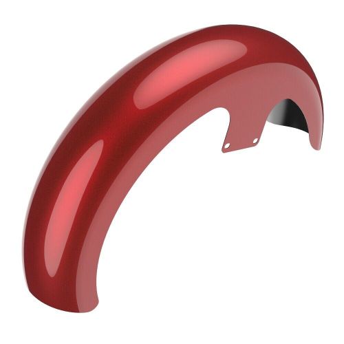 Ember red sunglo 21&#034; reveal wrapper hugger front fender for 09+ harley