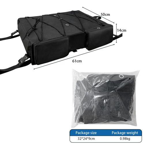 Black t- top boat storage bag bimini top storage bag for 4 type ii life jackets