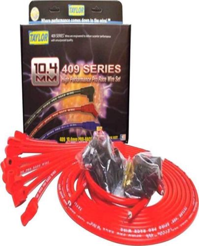 Universal fit v8 red taylor 409 pro race ignition wire set with 90&amp;deg; plug