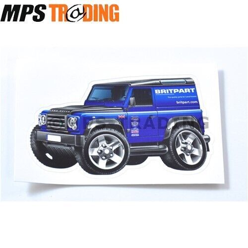 Land rover cartoon defender decal sticker 100mm x 60mm 1x defender sticker