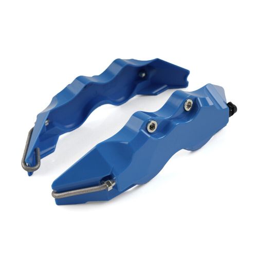 2x blue universal small size 3d style car auto disc brake caliper covers set kit