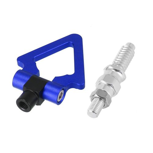 Track racing car screw on tow hook triangle ring for bmw 3 5 7 series z3 z4 blue