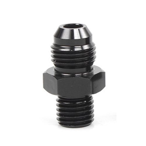 1/4&#034; npt to 6an fitting male straight fittings adapter aluminum black 1pcs