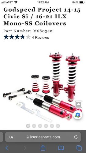 Godspeed mono-ss coilover suspension damper kit for 14-15 honda civic si 2dr/4dr