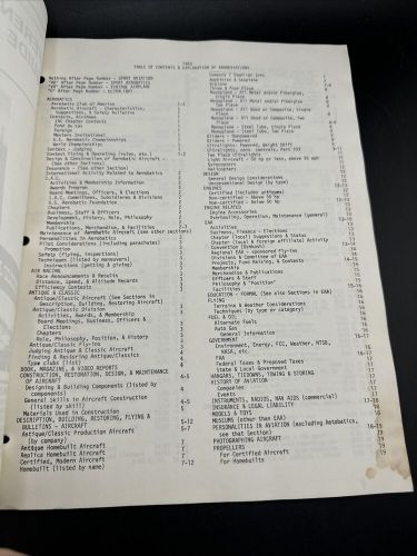 Reference guide to experimental aircraft association articles 1983