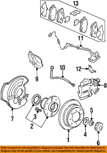 Acura oem 43022-sr2-030 rear brake caliper bushing/disc brake pad