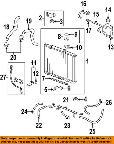 Honda oem 25212rye006 radiator-cooler line