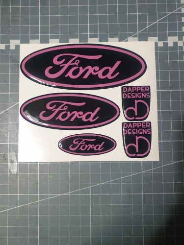 Ford fiesta zs mk7 badge zetec s - black base w/ baby pink - not mk7 st