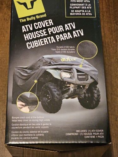 The bully brand atv cover black fits most atvs 210d fabric