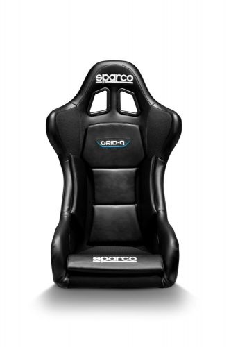 Sparco qrt performance black vinyl racing seat fia approved up to 36&#034; waist