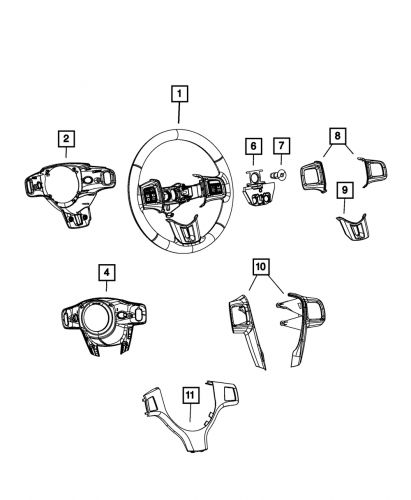 Genuine mopar steering wheel 5sd74dx9aa