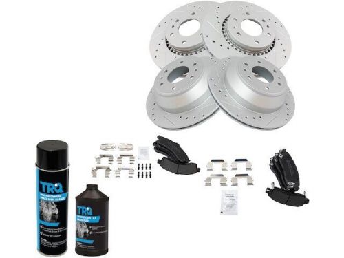 Front and rear brake pad and rotor kit 36rqqh58 for saab 97x 2005